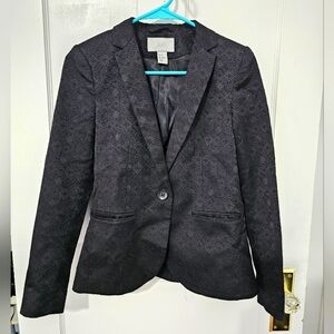 H&M Patterned Black Blazer